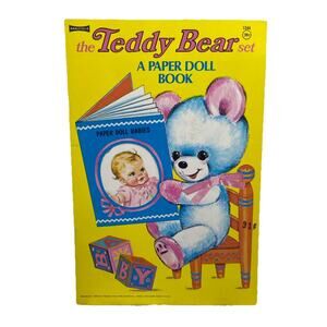 1970 Artcraft- The Teddy Bear set Paper Doll Book- paper doll Babies {64}